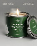 3 Coffee No Lunch Candle
